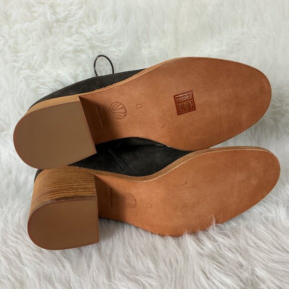 Coclico Brown Suede Lace Up Block Heel Side Zip Bani Boots EU 41 US 10 - Picture 7 of 10